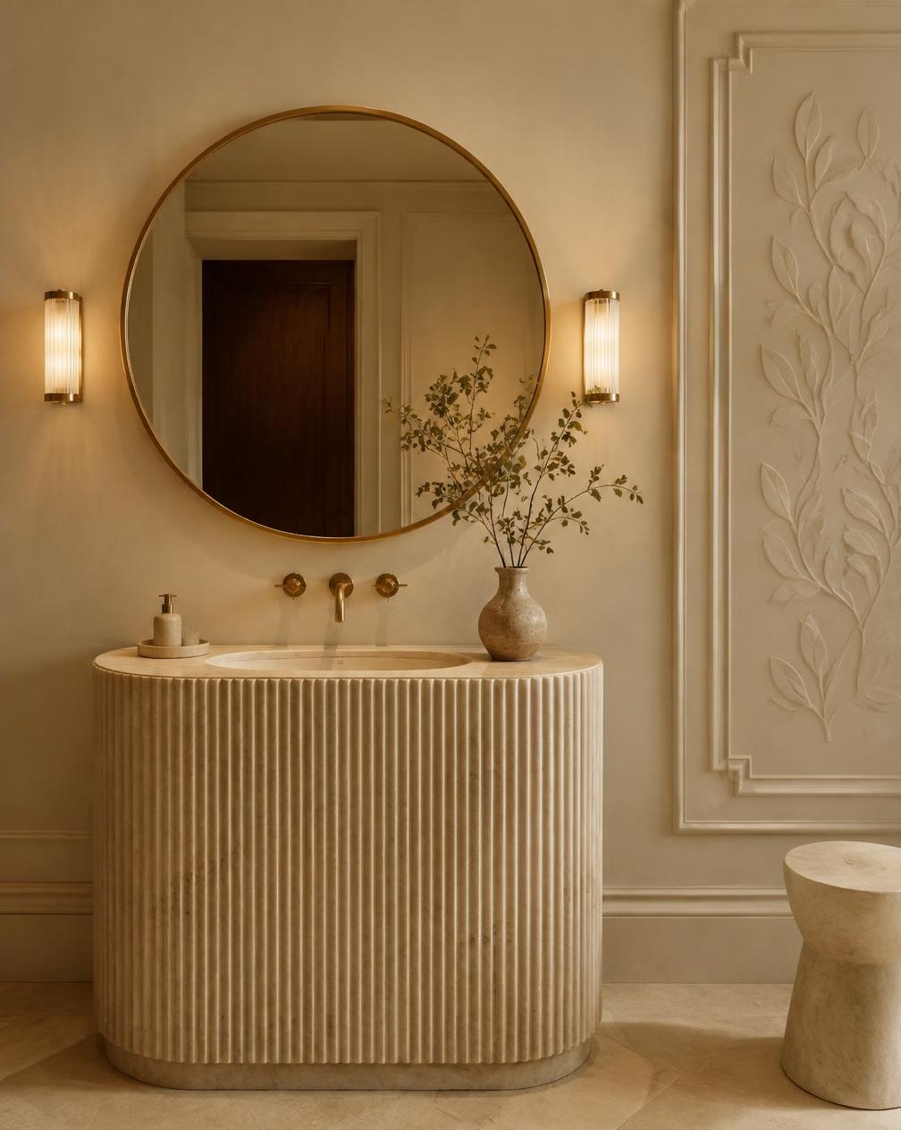 Fluted Stone Wall Tile